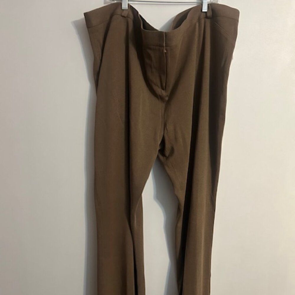 Misook Collection Brown Woven wide leg pants, size 22